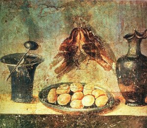 Food fresco from Pompei - Wikimedia Commons